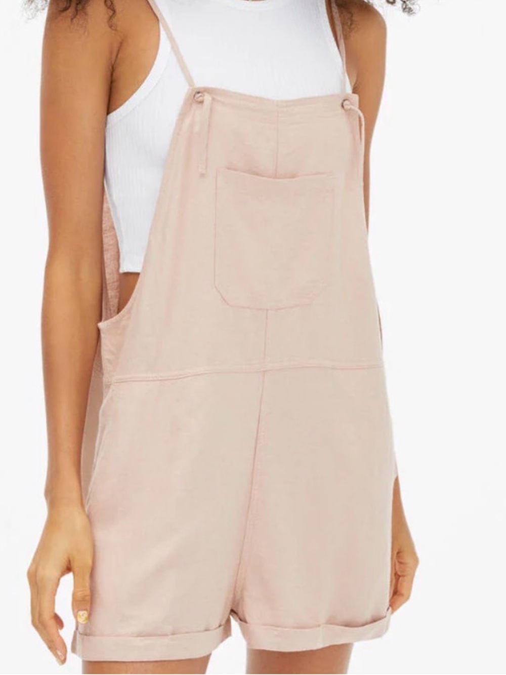 Aeropostale Tan Short Overalls Small